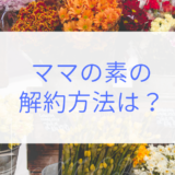 ママの素の解約方法は!?返品・辞めたい方に定期退会する方法を解説！